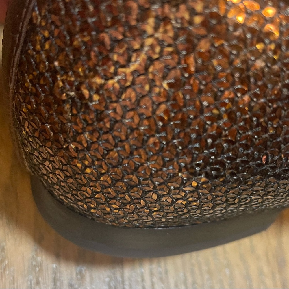 Cole Haan “Sabrina” Nike Air Bronze Brown Sequins Flat Loafer Slip-Ons - Sz. 7 - Picture 9 of 12